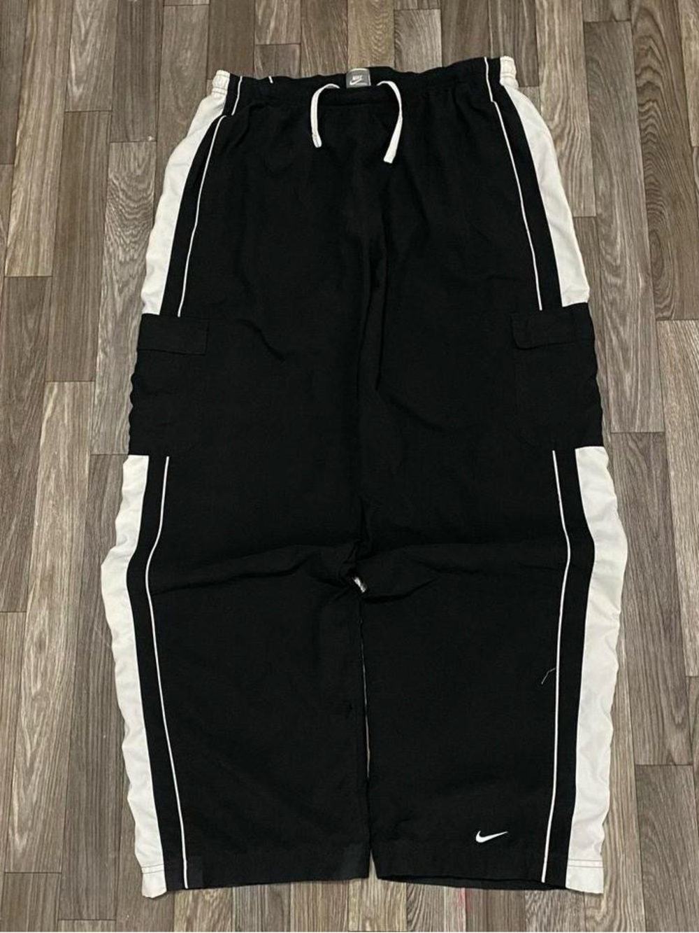 y2k Vintage Black And White Nike Sweatpants